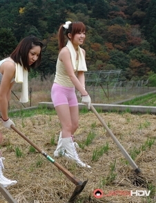 Nagisa, Hana, Maria have mouths and cunts