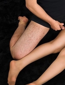 Pantyhose-clad hottie Sana Iori gets her meaty thighs fucked sideways here