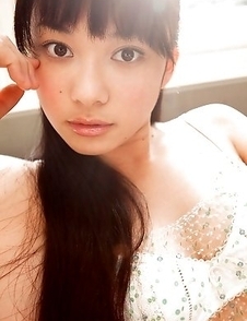 Tomoe Yamanaka Asian with sexy lips sits with nasty bum up in air