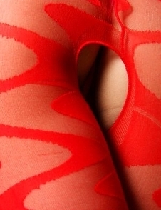 Yuma Ueda Japan is Santa hot girl in crotchless red pantyhose