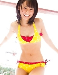 Rina Koike Asian is so erotic and innocent posing in red lingerie