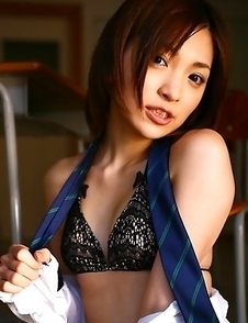 Ryoko Tanaka in kinky lingerie is naughty outdoor and home