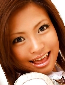 Ryo Kanesaki gets uniform skirt off and shows cunt in panty