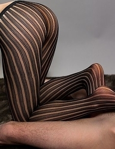 Saori Hirako shows her soles and ass with her silver tights pulled down