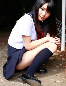 Sayaka Otonashi in school uniform is not in mood for class