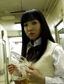 Hot schoolgirl sucking a big dong