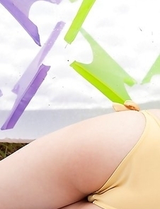 Tomoe Yamanaka babe shows huge melons outdoor in naughty positions