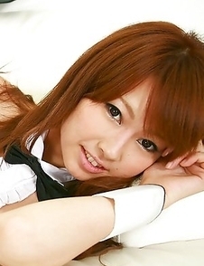 Chinatsu Sasaki bunny has sexy legs in fishnet stockings