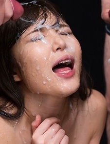 Shino Aoi Sticky Bukkake Facial