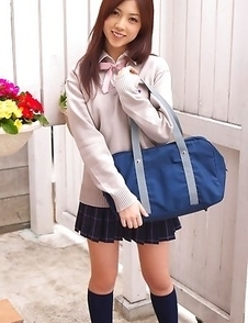 Azusa Togashi is hot sweetie with pretty face and teen body