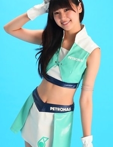 Tsukasa Arai is sexy steward in short skirt and long boots