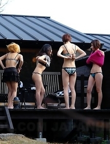 Group sex session in hot springs