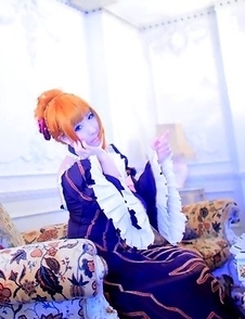 Saku is such perfect blonde doll in fantastic epoque dress