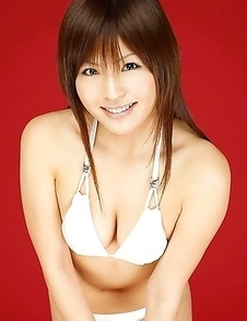 Haruka Yoshimura is happy to reveal her curves in lingerie
