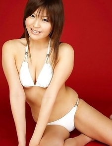 Haruka Yoshimura is happy to reveal her curves in lingerie