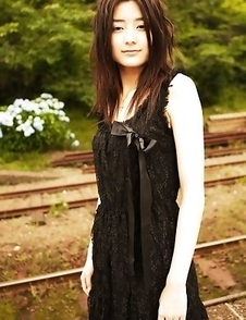 Natsuki Harada is racy babe loving to travel with train