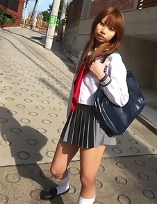 Satsuki Konichi in uniform shows that she is not a good gal