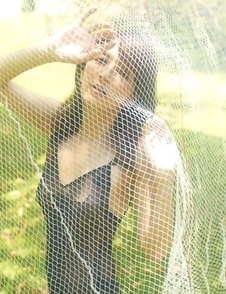 Neo babe with hot curves comes from water like a goddess