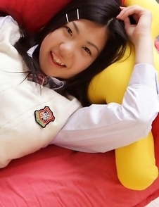 Miho Takai in school uniform is very playful before classes