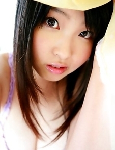 Marie Sukegawa with big tits in mauve lingerie is a sweety