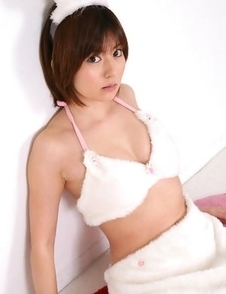 Kaori Tanaka is naughty buny showing hot butt under skirt