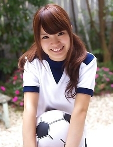 Manami Sato in sports equipment can&#180;t wait to play ball