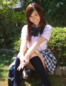 Iyo Hanaki in uniform wants to take classes out of school