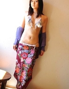 Konomi Yoshikawa smiles being proud of her lustful curves