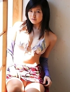 Konomi Yoshikawa smiles being proud of her lustful curves