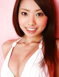 Mayu Kanaoka with big tits in white lingerie poses so hot