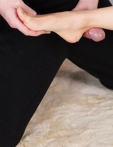 Ryo Yuuki lets this dude fuck her shoes and her feet before he blows that load