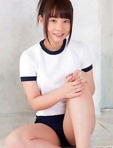 Mana doll in sports outfit is naughty and shows hot behind
