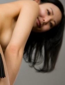 Slim and seductive Japanese babe Natsuki Yokoyama shows off that tight ass